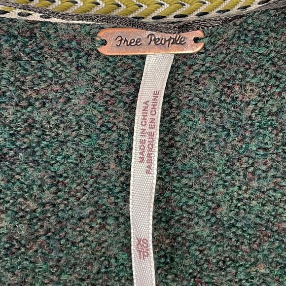 Free People Bohemian Irresistible Fringe Wool Linen Oversized Slouchy Sweater - Picture 9 of 10